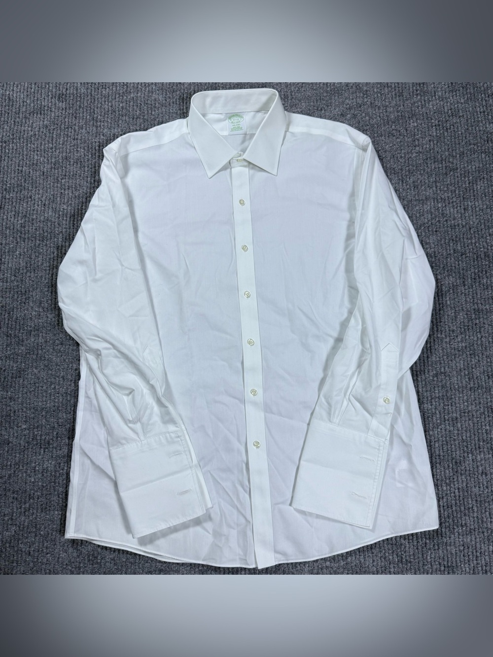 Brooks Brothers Dress Shirt 17 33 French Cuff Supima Cotton Milano White Dress